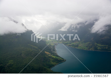 View from Hoven Mountain, Nordfjord, Norway View from Hoven Mountain, Nordfjord, Norway 35981567