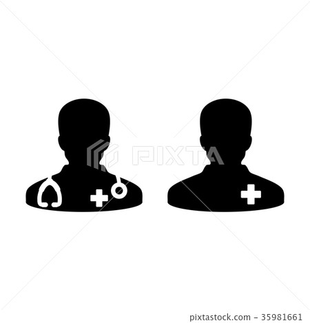 Doctor Icon Vector Patient Medical Consultation-插圖素材 [35981661] - PIXTA圖庫