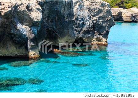 Roca Vecchia Archaeological Area sea coast, Italy Roca Vecchia Archaeological Area sea coast, Italy 35981992