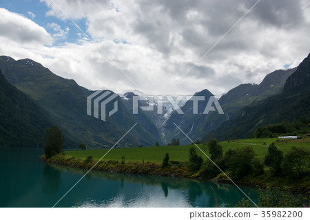 Lake near Briksdalsbreen, Sogn og Fjordane, Norway Lake near Briksdalsbreen, Sogn og Fjordane, Norway 35982200