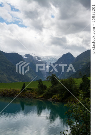 Lake near Briksdalsbreen, Sogn og Fjordane, Norway Lake near Briksdalsbreen, Sogn og Fjordane, Norway 35982201