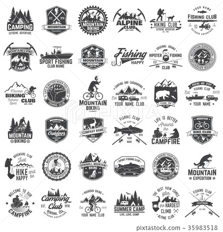 Set of extreme adventure badges. Concept for shirt 35983518