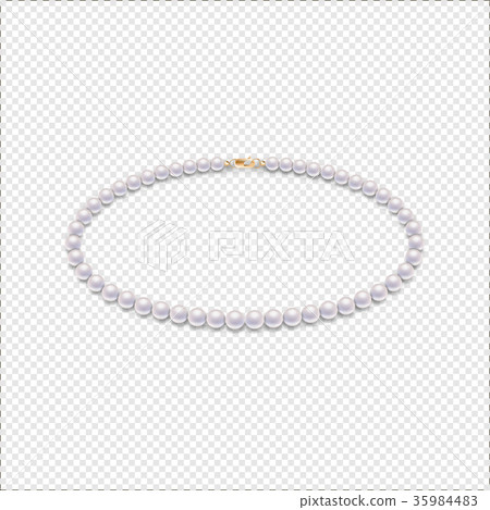 pearl necklace vector