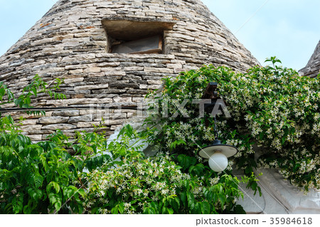 Trulli house roof in Alberobello, Italy Trulli house roof in Alberobello, Italy 35984618