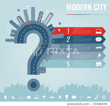 City infographics set with charts and other City infographics set with charts and other 35986436