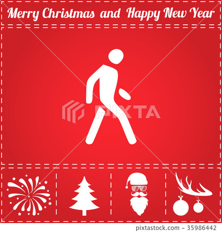 Pedestrian Icon Vector 35986442