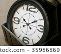 Vintage clock in an old chest 35986869