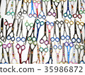 Collection of hairdressing scissors 35986872