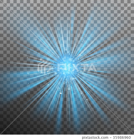 Blue burst color forces light. EPS 10 vector - Stock Illustration ...