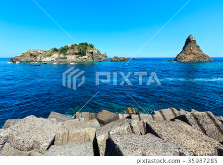 Lachea Island on Aci Trezza, Sicily coast 35987285