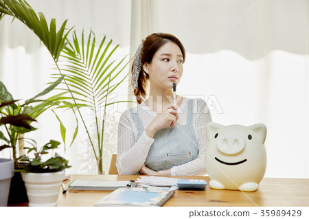 Young woman, life, finance 35989429