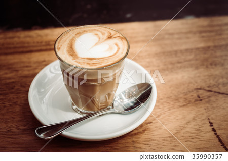 Hot latte coffee cup 35990357