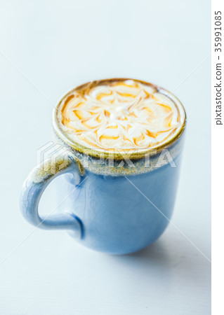 Hot latte caramel macchiato cup Hot latte caramel macchiato cup 35991085