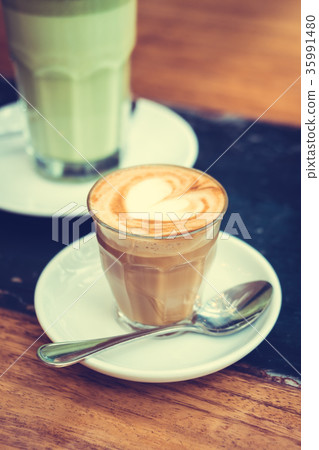 Hot latte coffee cup Hot latte coffee cup 35991480