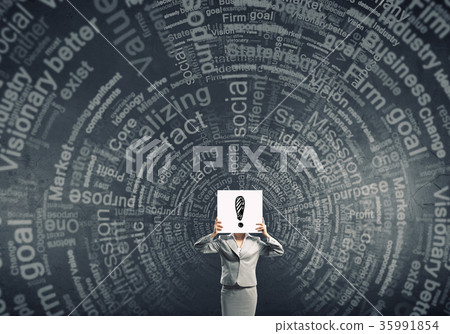 Woman hiding her face 35991854