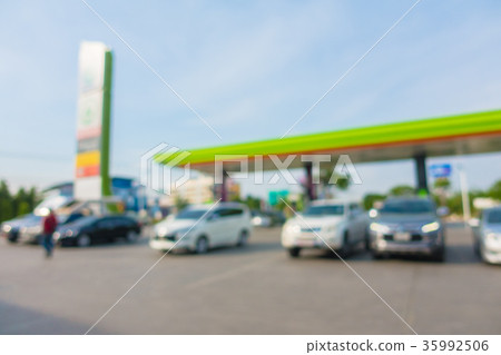 Abstract blur and defocused gas station 35992506