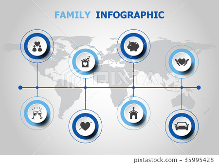 Infographic design with family icons 35995428