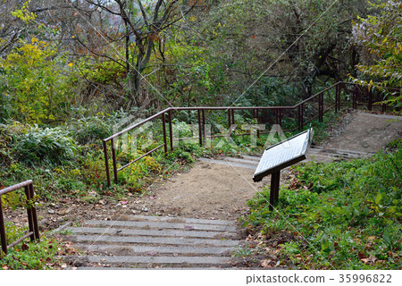 六甲山Shikichi路徑紀念碑站花園露台轉折點 35996822