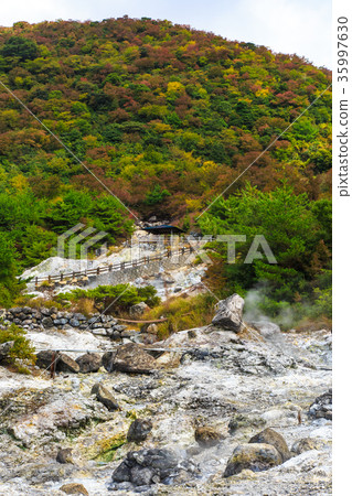 Unzen hell and autumn leaves silk hell Nagasaki Unzen hell and autumn leaves silk hell Nagasaki 35997630