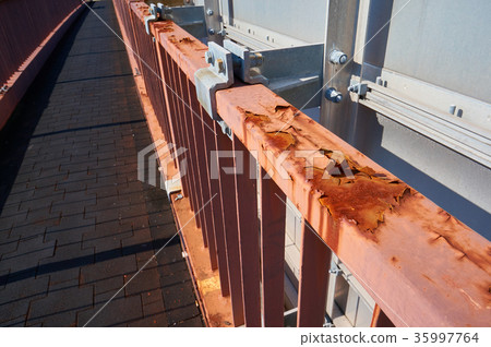 Rusted footbridge Rusted footbridge 35997764
