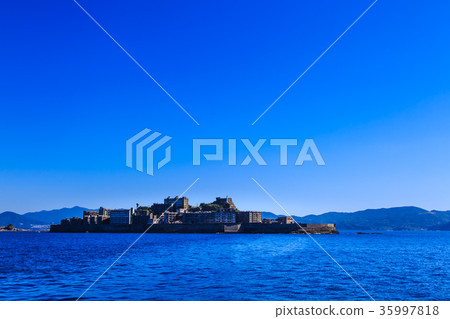 Gunkanjima和藍天Gunkanjima巡航 35997818