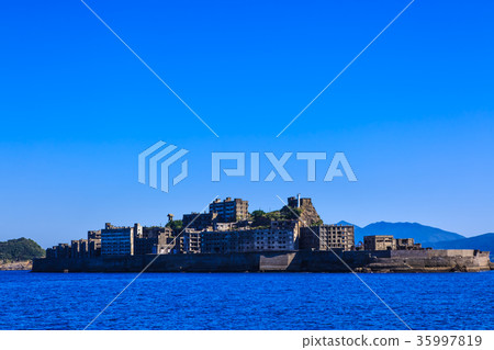 Gunkanjima和藍天Gunkanjima巡航 35997819