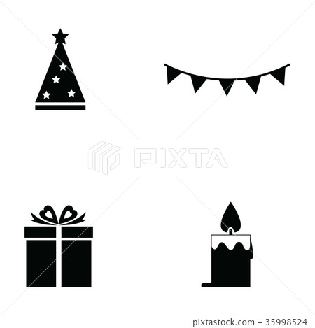 new year icon set 35998524