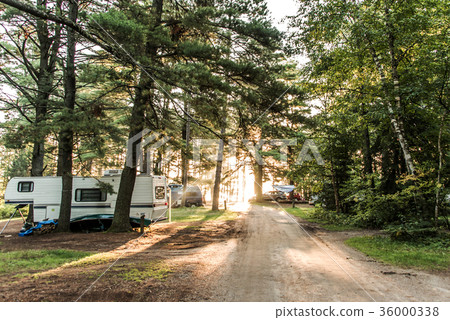 Sunset at Lake of two rivers Campground Algonquin Sunset at Lake of two rivers Campground Algonquin 36000338