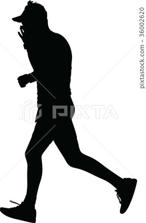 runner silhouette. run vector 36002620