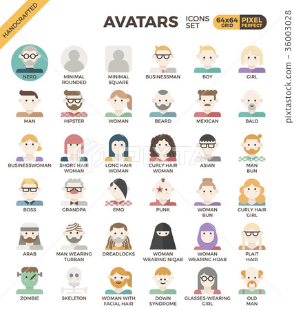 Human diversity avatar icons 36003028