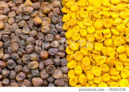 Background from colored oriental dry fruits 36003296