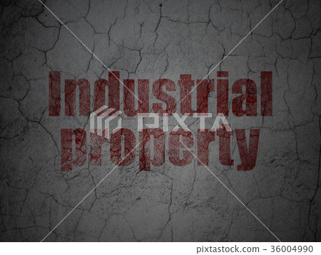 Law concept: Industrial Property on grunge wall Law concept: Industrial Property on grunge wall 36004990