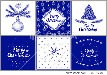Christmas vector greeting card design template 36005380