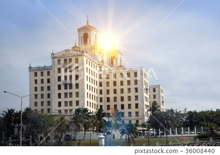 Cuba, Havana. Historical building of National hote Cuba, Havana. Historical building of National hote 36008440