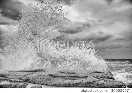 Rough wave monochrome 36008907