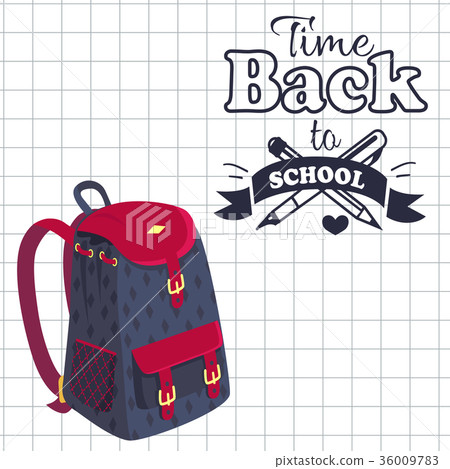 Time Back to School Poster Rucksack on Leaflet Time Back to School Poster Rucksack on Leaflet 36009783
