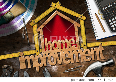 Home Improvement Symbol with Work Tools Home Improvement Symbol with Work Tools 36010292