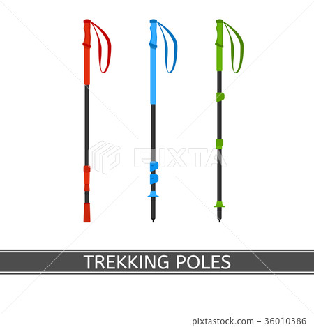 Trekking Poles Vector 36010386