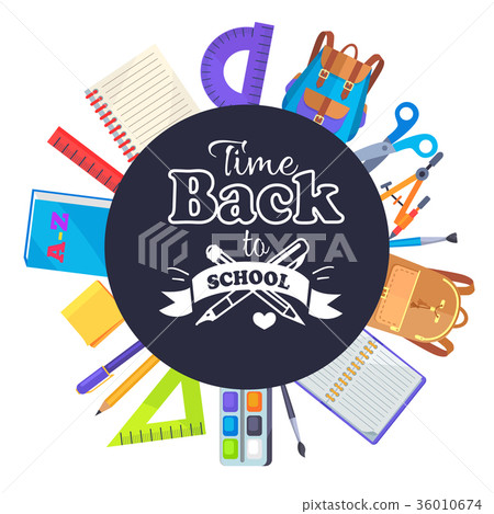 Back to School Poster with Place for Text in Frame 36010674