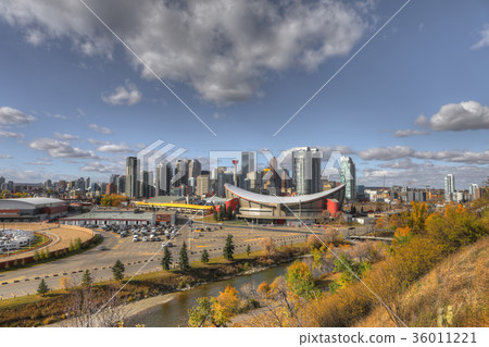 Calgary, Alberta skyline on a sunny autumn day Calgary, Alberta skyline on a sunny autumn day 36011221