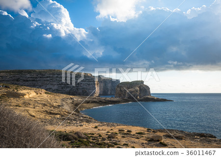 Panoramic view of Dwejra bay, Gozo, Malta 36011467