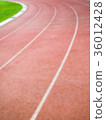 Blurred image of athletics running track.  36012428