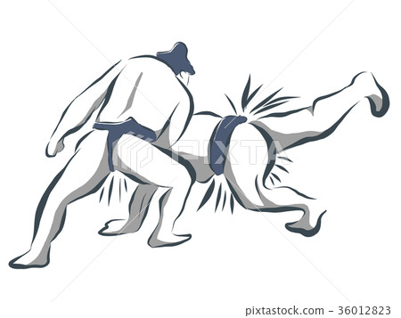 相撲摔跤例證手寫 相撲摔跤例證手寫 36012823