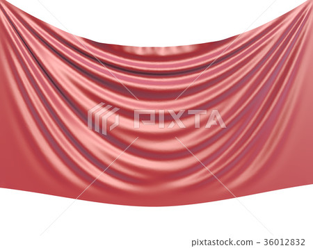 Red silk fabric background 3D 36012832
