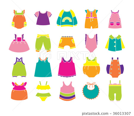 Baby Clothing Icon set 36013307