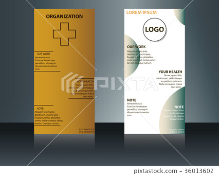 Vector health care brochure for clinic with 36013602