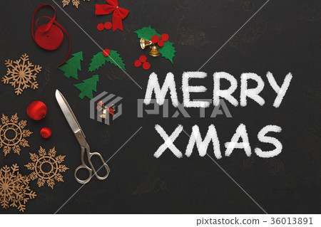 Merry xmas greeting, decoration background 36013891