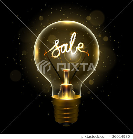 Realistic lamp with the symbol 36014980