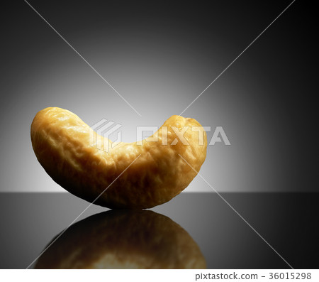 Cashew on black background. Close-up or macro 36015298