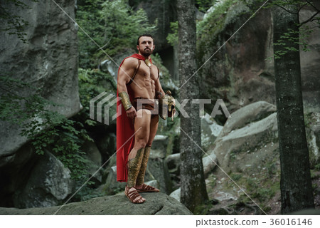 Spartan warrior in the woods Spartan warrior in the woods 36016146
